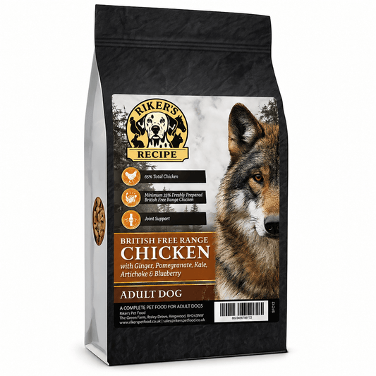Riker’s Recipe Superfood 65 Grain Free Dog Food – British Free Range Chicken 12kg - Sayby’s