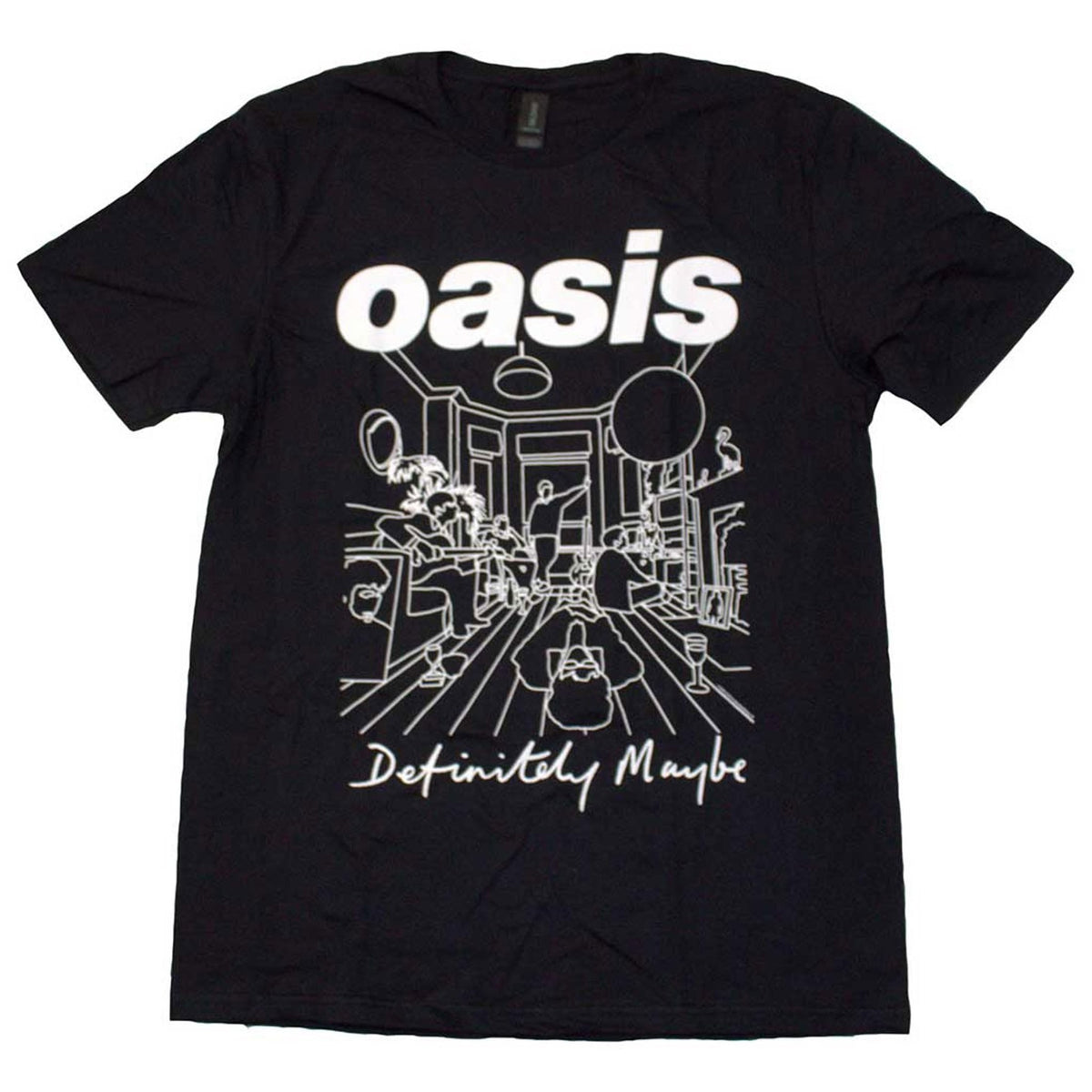Rock Off officially licensed products Oasis Definitely Maybe Line Drawing T Shirt. - Sayby’s
