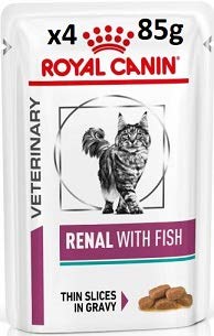 Royal Canin Feline Renal Mix of Tuna, Chicken, Beef Cat Food each 85g (Pack of 18) - Sayby’s