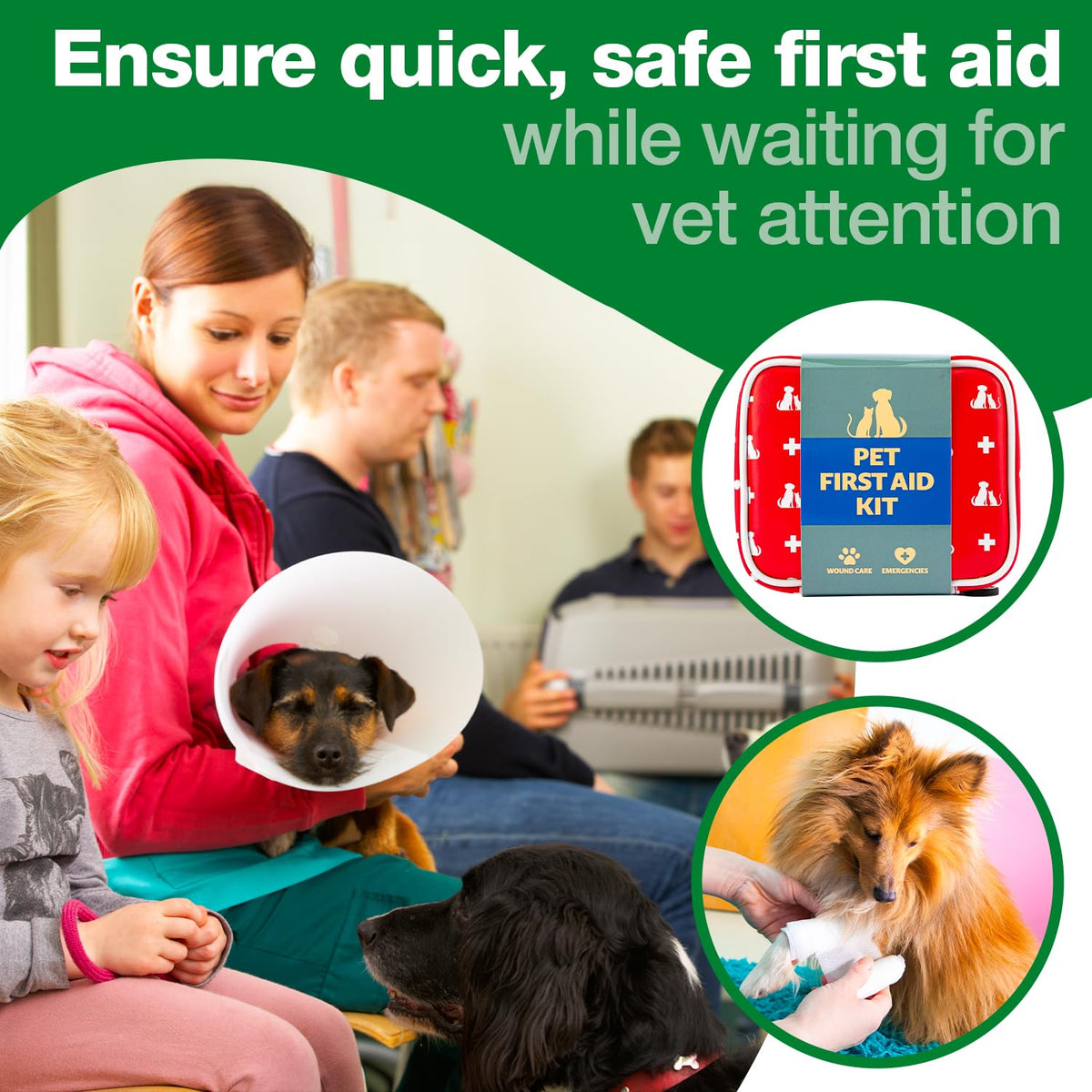 Safety First Aid Group Pet First Aid Kit - Suitable for Dogs, Cats and Other Small Animals - Sayby’s