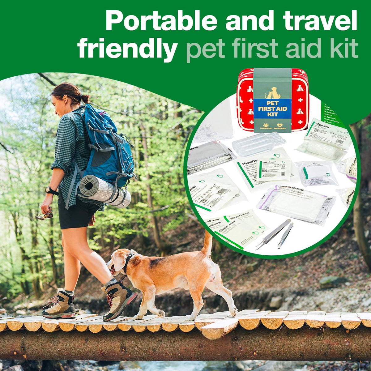 Safety First Aid Group Pet First Aid Kit - Suitable for Dogs, Cats and Other Small Animals - Sayby’s