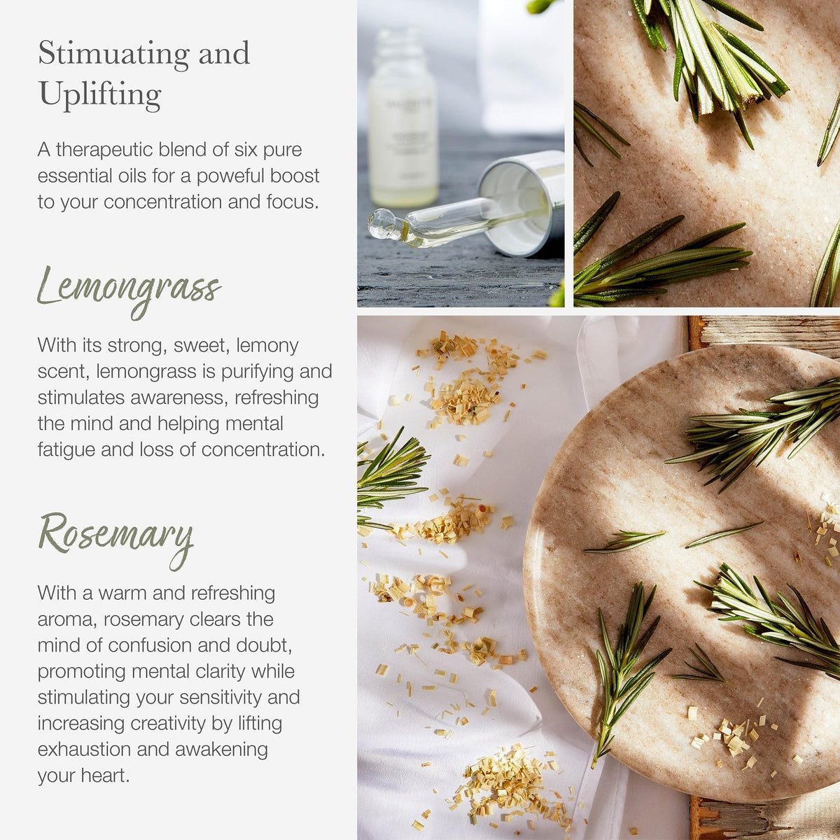 Scented Gift Box with Candle, Reed Diffuser, and Room Mist, Aromatherapy Essential Oils, Long Lasting Fragrance, Made in the UK (Lemongrass and Rosemary) (150g, 100ml, 30ml) - Valentte - Sayby’s