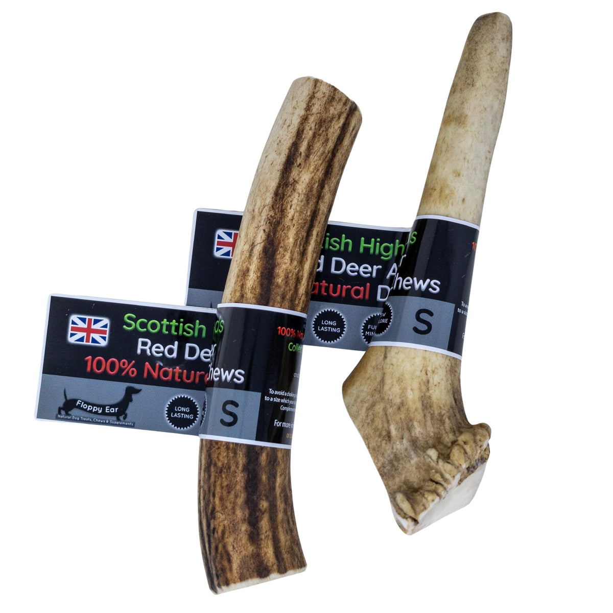Scottish Deer Antler Dog Chews - Naturally Shed, Long Lasting, 100% Natural… (Deer Antler Chew Medium 90-130g) - Sayby’s