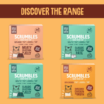 Scrumbles Wet Cat Jelly Meat Selection 6 x 80g - Sayby’s