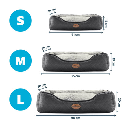 Silentnight Airmax Dog Bed – Medium Dog Pet Bed with Removable and Reversible Cushion, Mesh Sides to Prevent Overheating and Non-Slip Base – Easy Clean Machine Washable – 75 x 58 x 19cm – Medium - Sayby’s