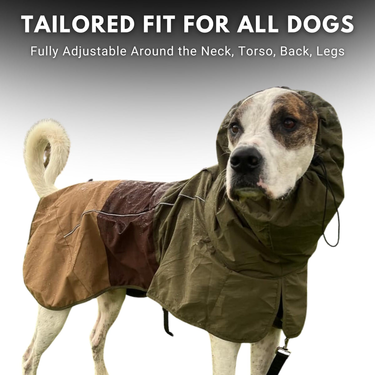Spark Paws Dog Raincoat, Waterproof Windproof Rain Jacket, For Small Medium Large Extra Large Dogs, Reflective Breathable Full-body Coverage Dry Suit - Sea Pink, 2XL - Sayby’s