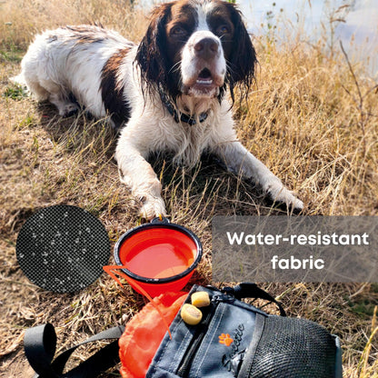 Sweetie Premium Dog Treat Pouch Bag for Walking & Training, with Poop Bag Holder, Collapsible Bowl & Free Clicker - Perfect Puppy Kit - Sayby’s