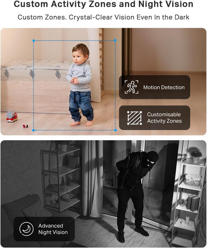 Tapo C210 2K 3MP Pan/Tilt Indoor Camera House Security Camera, WiFi Camera, No Monthly Fee, AI Detection, Dog Puppy Camera, Baby Camera Monitor, 360° View, Night Vision, Works with Alexa & Google - Sayby’s