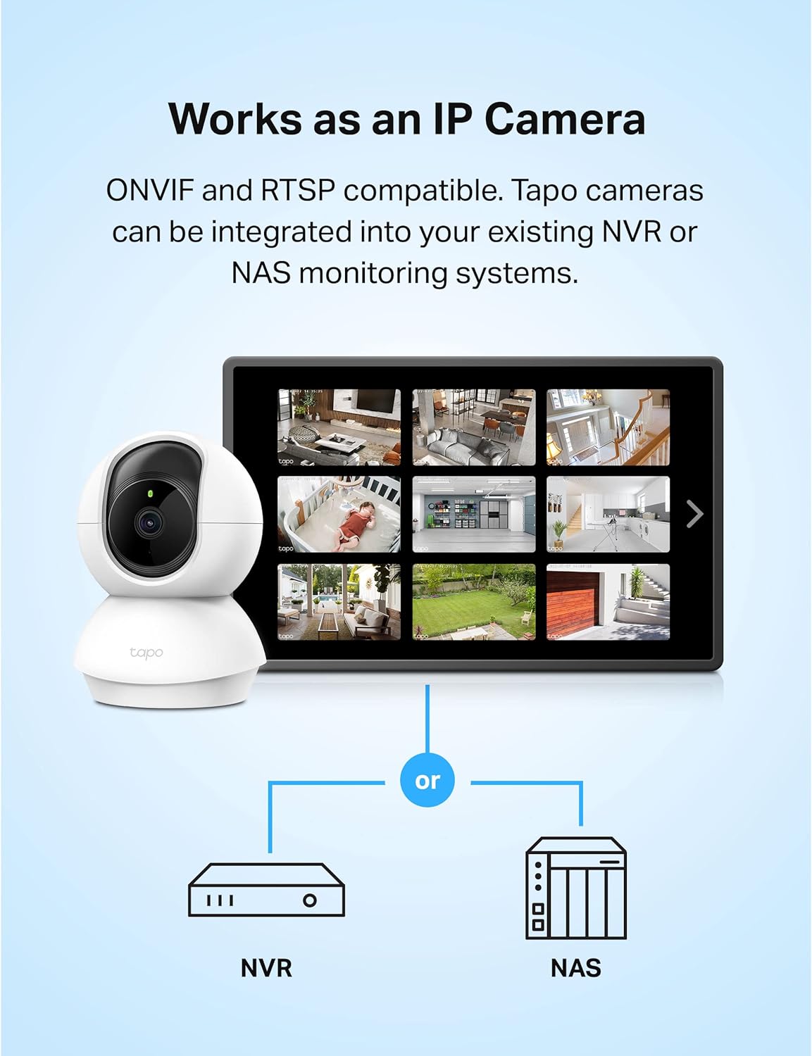 Tapo C210 2K 3MP Pan/Tilt Indoor Camera House Security Camera, WiFi Camera, No Monthly Fee, AI Detection, Dog Puppy Camera, Baby Camera Monitor, 360° View, Night Vision, Works with Alexa & Google - Sayby’s
