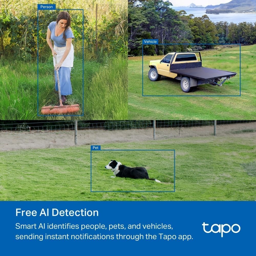 Tapo C210 2K 3MP Pan/Tilt Indoor Camera House Security Camera, WiFi Camera, No Monthly Fee, AI Detection, Dog Puppy Camera, Baby Camera Monitor, 360° View, Night Vision, Works with Alexa & Google - Sayby’s