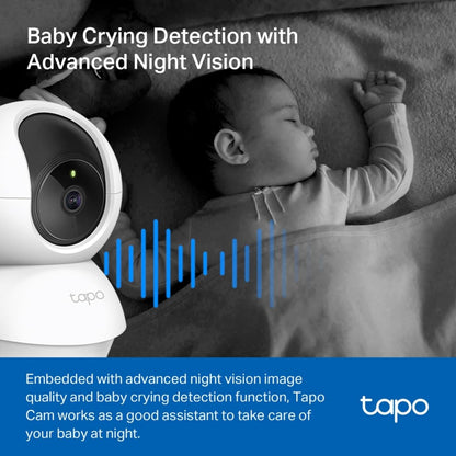 Tapo C210 2K 3MP Pan/Tilt Indoor Camera House Security Camera, WiFi Camera, No Monthly Fee, AI Detection, Dog Puppy Camera, Baby Camera Monitor, 360° View, Night Vision, Works with Alexa & Google - Sayby’s