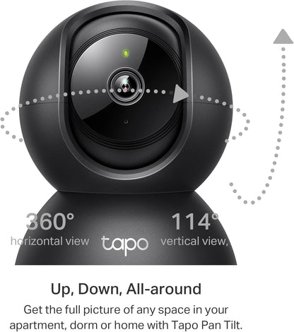 Tapo C211 2K 3MP Pan/Tilt Indoor Camera House Security Camera, WiFi Camera, No Monthly Fee, AI Detection, Dog Camera, Baby Camera Monitor, CCTV, 360° View, Night Vision, Works with Alexa & Google - Sayby’s