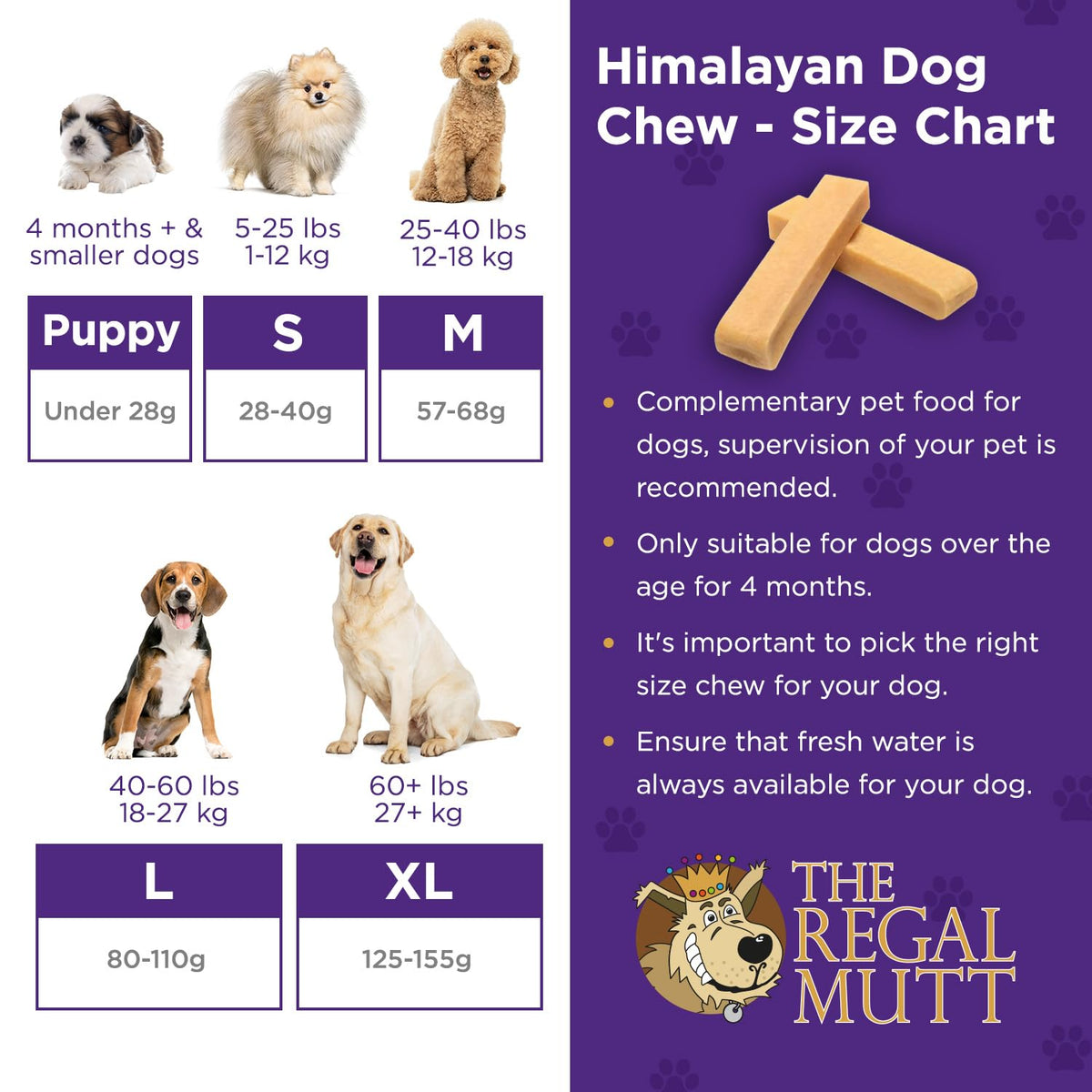 The Regal Mutt - Himalayan Yak Chew - Bag of 2 - Large - Sayby’s