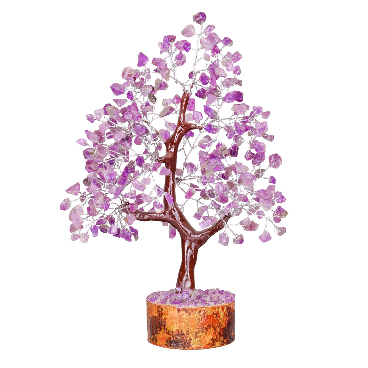Tree of Life Gemstone Bonsai - Artificial Home and Office Decor, Spiritual Gift With Chakra Stones, Love Stone, Positive Energy - Crystal Rose Quartz - Sayby’s