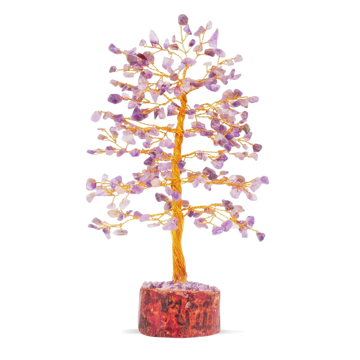 Tree of Life Gemstone Bonsai - Artificial Home and Office Decor, Spiritual Gift With Chakra Stones, Love Stone, Positive Energy - Crystal Rose Quartz - Sayby’s