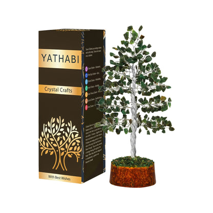 Tree of Life Gemstone Bonsai - Artificial Home and Office Decor, Spiritual Gift With Chakra Stones, Love Stone, Positive Energy - Crystal Rose Quartz - Sayby’s