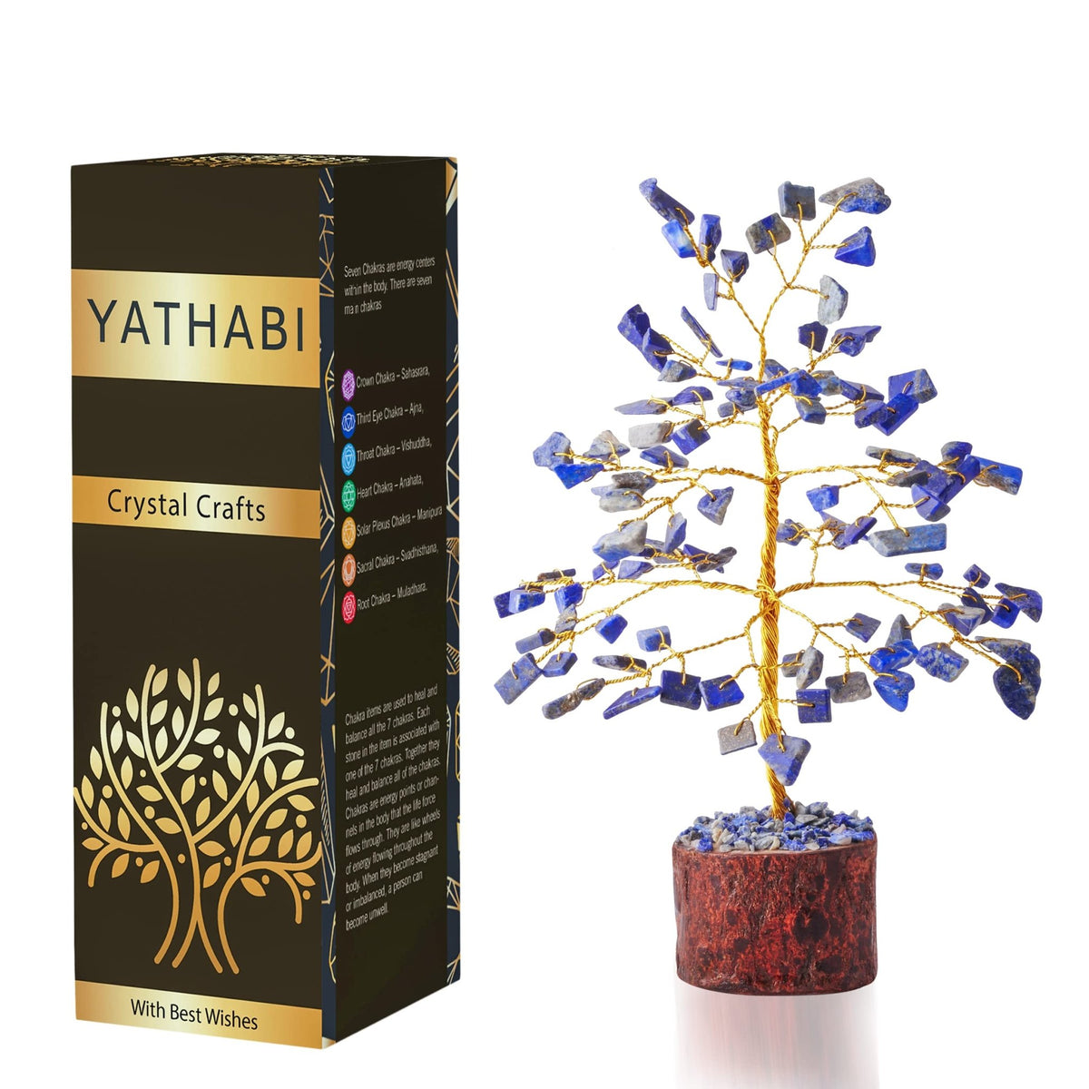 Tree of Life Gemstone Bonsai - Artificial Home and Office Decor, Spiritual Gift With Chakra Stones, Love Stone, Positive Energy - Crystal Rose Quartz - Sayby’s