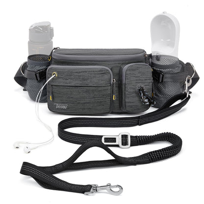 TUDEQU 4-IN-1 Hands Free Dog Leash Waist Belt with Dog Walking Fanny Pack,Seat Belt, Waist Leash for Large Dogs,Hiking - Sayby’s