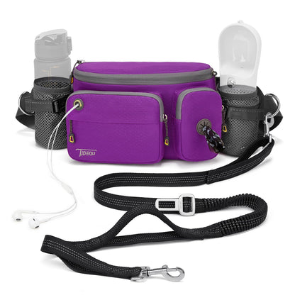 TUDEQU 4-IN-1 Hands Free Dog Leash Waist Belt with Dog Walking Fanny Pack,Seat Belt, Waist Leash for Large Dogs,Hiking - Sayby’s