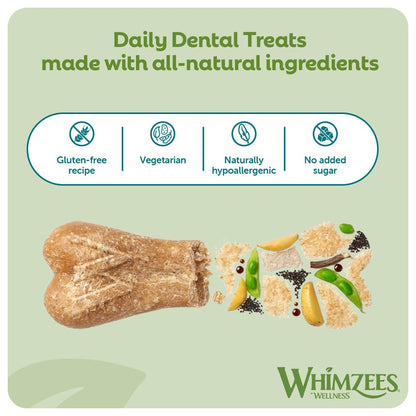 WHIMZEES By Wellness Rice Bone, Dog Dental Sticks, 9 Pieces, Size M/L, Dog Chews for Medium to Large Breeds, Natural, Gluten-Free, Rawhide-Free, Vegetarian - Sayby’s