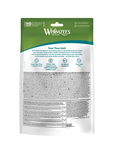 WHIMZEES By Wellness Rice Bone, Dog Dental Sticks, 9 Pieces, Size M/L, Dog Chews for Medium to Large Breeds, Natural, Gluten-Free, Rawhide-Free, Vegetarian - Sayby’s