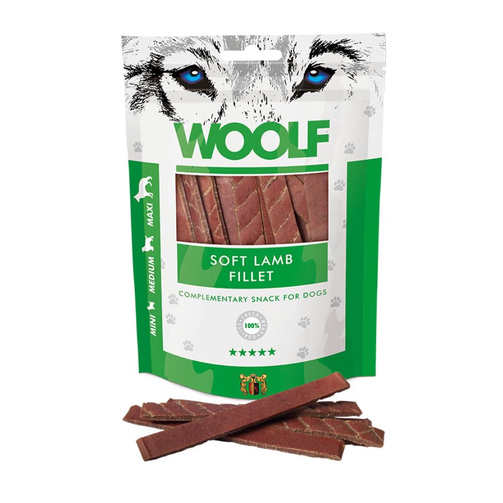 WOOLF Soft Duck Fillet Dog Treats - Complementary Snacks for Dogs. All-Natural Ingredients, High Meat Content, Nutritional, Free from Artificial Additives. Suitable for Dogs (100g) - Sayby’s
