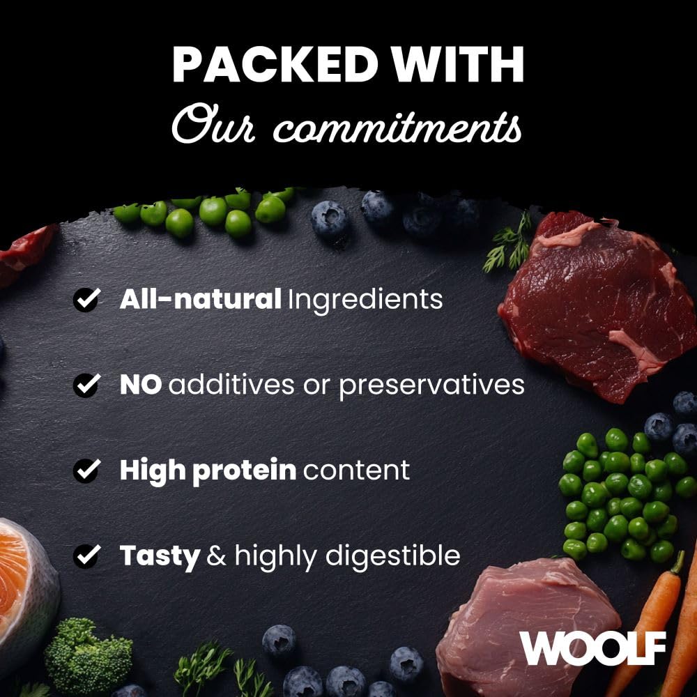 WOOLF Soft Duck Fillet Dog Treats - Complementary Snacks for Dogs. All-Natural Ingredients, High Meat Content, Nutritional, Free from Artificial Additives. Suitable for Dogs (100g) - Sayby’s