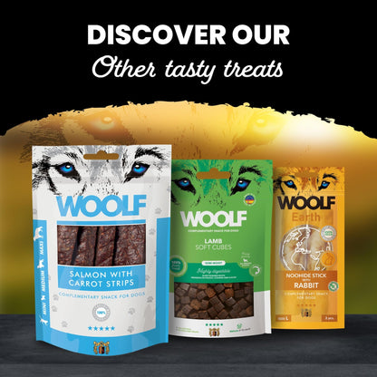 WOOLF Soft Duck Fillet Dog Treats - Complementary Snacks for Dogs. All-Natural Ingredients, High Meat Content, Nutritional, Free from Artificial Additives. Suitable for Dogs (100g) - Sayby’s