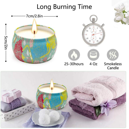 Yinuo Mirror Gifts for Women, 24 x 70 g Scented Candles Gift Set for Women, Soy Wax Aromatherapy Candles for Christmas, Birthday, Mother's Day, Valentine's Day, Bathroom, Yoga - Sayby’s
