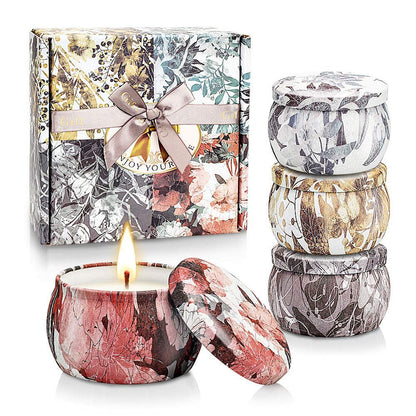 Yinuo Mirror Gifts for Women, 24 x 70 g Scented Candles Gift Set for Women, Soy Wax Aromatherapy Candles for Christmas, Birthday, Mother's Day, Valentine's Day, Bathroom, Yoga - Sayby’s