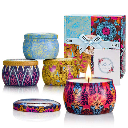 Yinuo Mirror Gifts for Women, 24 x 70 g Scented Candles Gift Set for Women, Soy Wax Aromatherapy Candles for Christmas, Birthday, Mother's Day, Valentine's Day, Bathroom, Yoga - Sayby’s