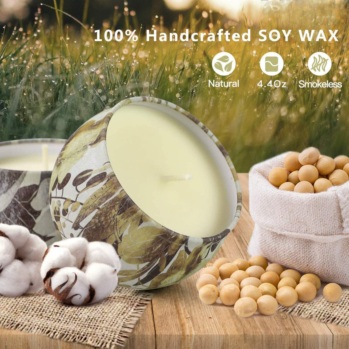 Yinuo Mirror Gifts for Women, 24 x 70 g Scented Candles Gift Set for Women, Soy Wax Aromatherapy Candles for Christmas, Birthday, Mother's Day, Valentine's Day, Bathroom, Yoga - Sayby’s