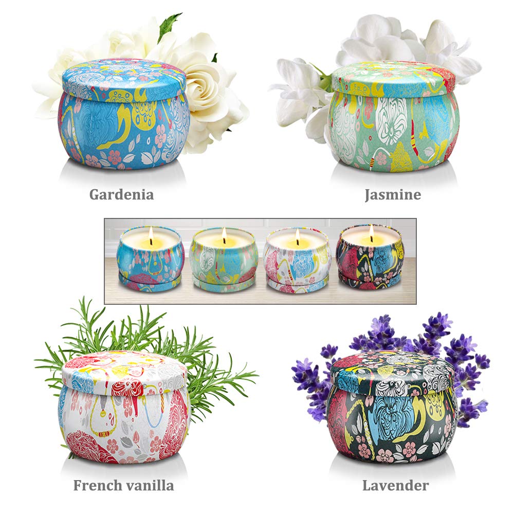 Yinuo Mirror Gifts for Women, 24 x 70 g Scented Candles Gift Set for Women, Soy Wax Aromatherapy Candles for Christmas, Birthday, Mother's Day, Valentine's Day, Bathroom, Yoga - Sayby’s
