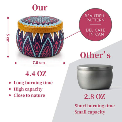 Yinuo Mirror Gifts for Women, 24 x 70 g Scented Candles Gift Set for Women, Soy Wax Aromatherapy Candles for Christmas, Birthday, Mother's Day, Valentine's Day, Bathroom, Yoga - Sayby’s
