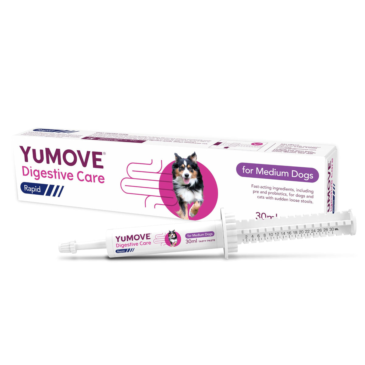 YuMOVE Digestive Care Rapid, Dog Pre and Probiotic Paste for Gut Health, Digestive Supplements with Fast-Acting Ingredients for Medium Dogs, 30ml - Sayby’s