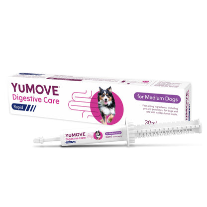 YuMOVE Digestive Care Rapid, Dog Pre and Probiotic Paste for Gut Health, Digestive Supplements with Fast-Acting Ingredients for Medium Dogs, 30ml - Sayby’s