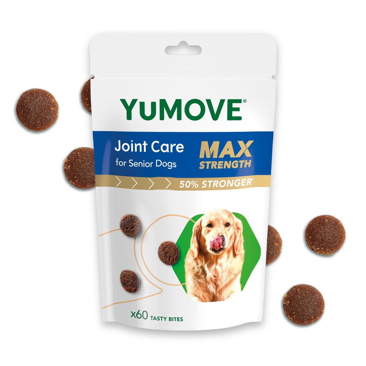YuMOVE Max Strength Joint Supplement for Senior Dogs, Essential Dog Hip and Joint Aid for Senior Dogs with Glucosamine, Chondroitin, Green Lipped Mussel, Aged 8+, 60 Chews - Sayby’s