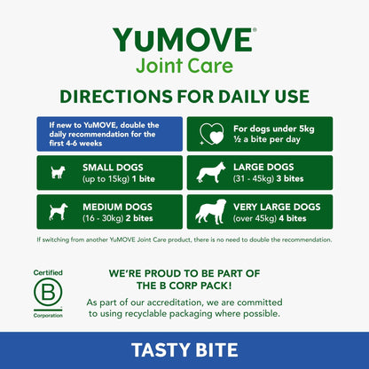 YuMOVE Max Strength Joint Supplement for Senior Dogs, Essential Dog Hip and Joint Aid for Senior Dogs with Glucosamine, Chondroitin, Green Lipped Mussel, Aged 8+, 60 Chews - Sayby’s