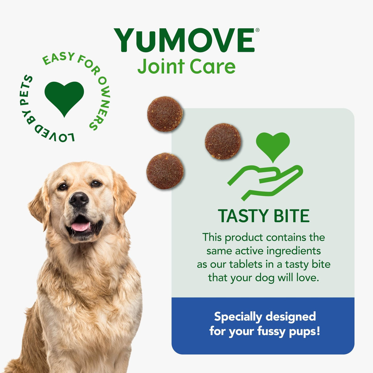 YuMOVE Max Strength Joint Supplement for Senior Dogs, Essential Dog Hip and Joint Aid for Senior Dogs with Glucosamine, Chondroitin, Green Lipped Mussel, Aged 8+, 60 Chews - Sayby’s